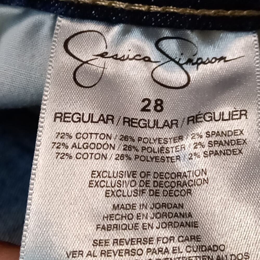Jessica Simpson Forever Skinny Blue Jeans 28 Classic Casual Winter Normcore Boho - Picture 7 of 8